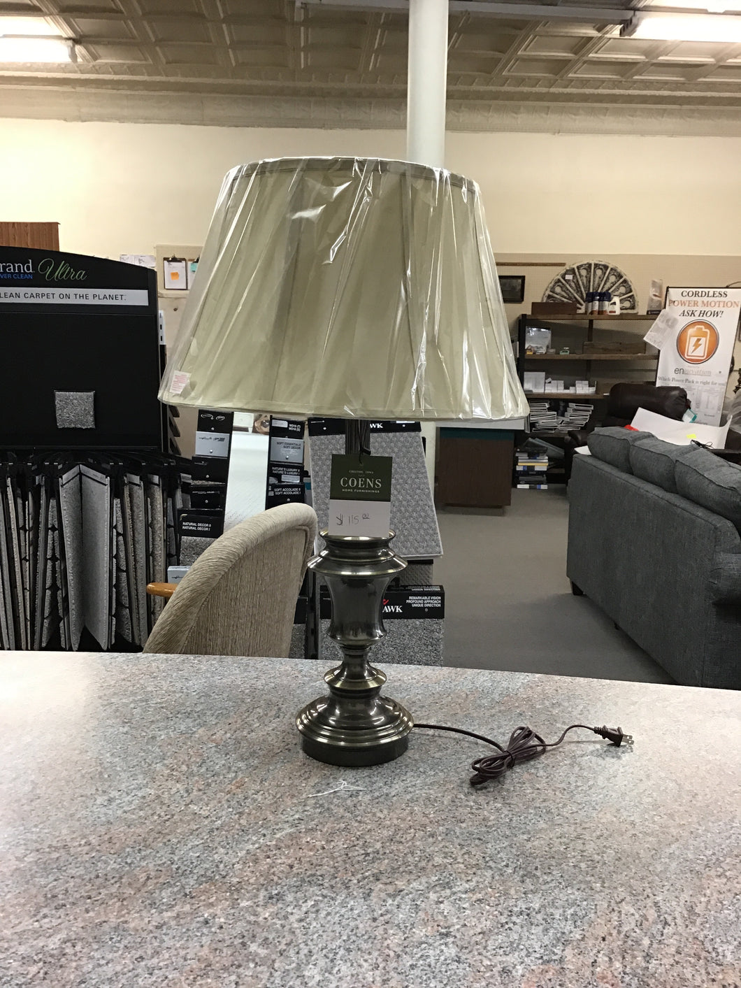 Polished Bronze Table Lamp at Coen's Furniture k6151