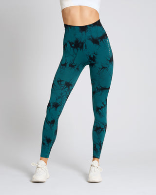 SOLID Tie-Dye Emerald Seamless Leggings, POWERCUT®