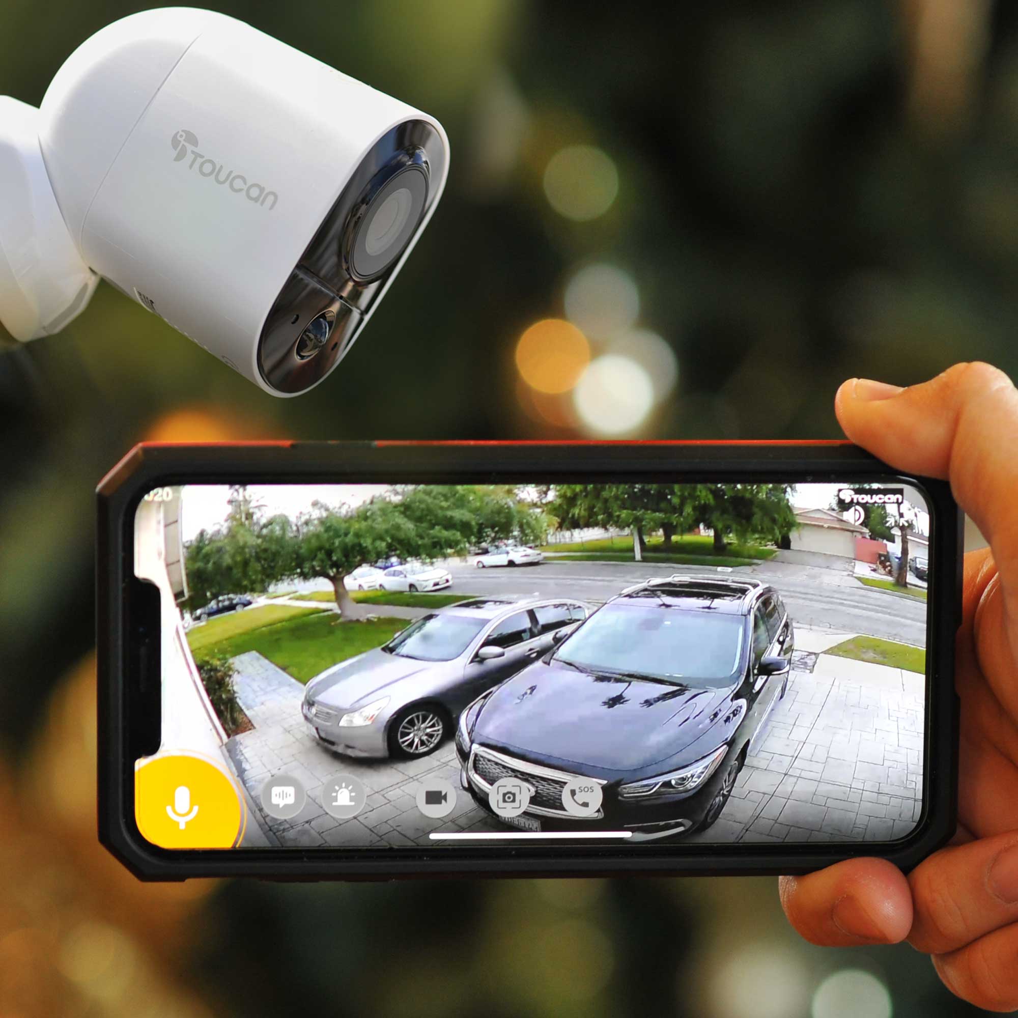 outdoor battery powered security camera with smartphone app