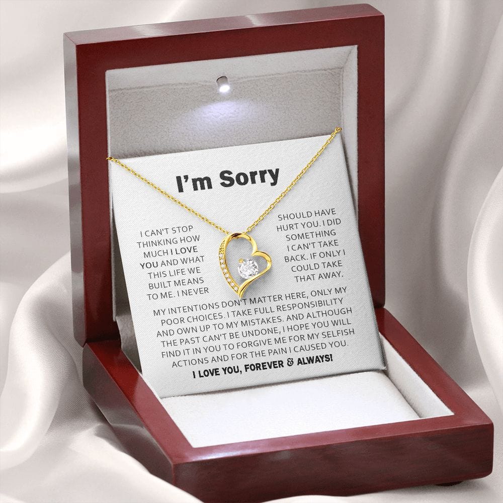 I'm Sorry - Forever Love Necklace With Message Card Gift For Wife ...