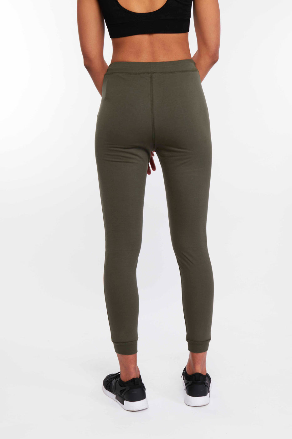  Womens  Luxury Fitted Joggers  Khaki  GymPro Apparel