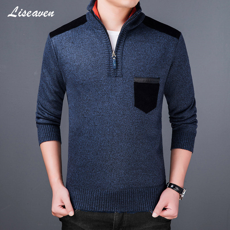 mens thick fleece pullover