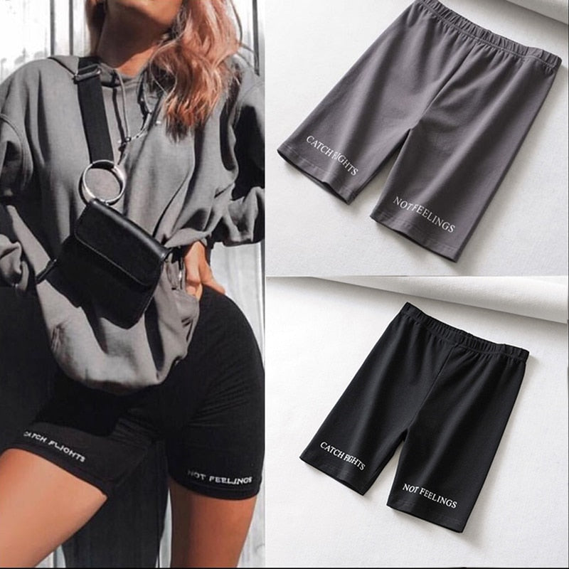 womens black cotton biker shorts