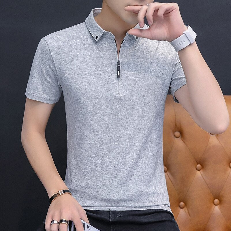 slim fit collar t shirt