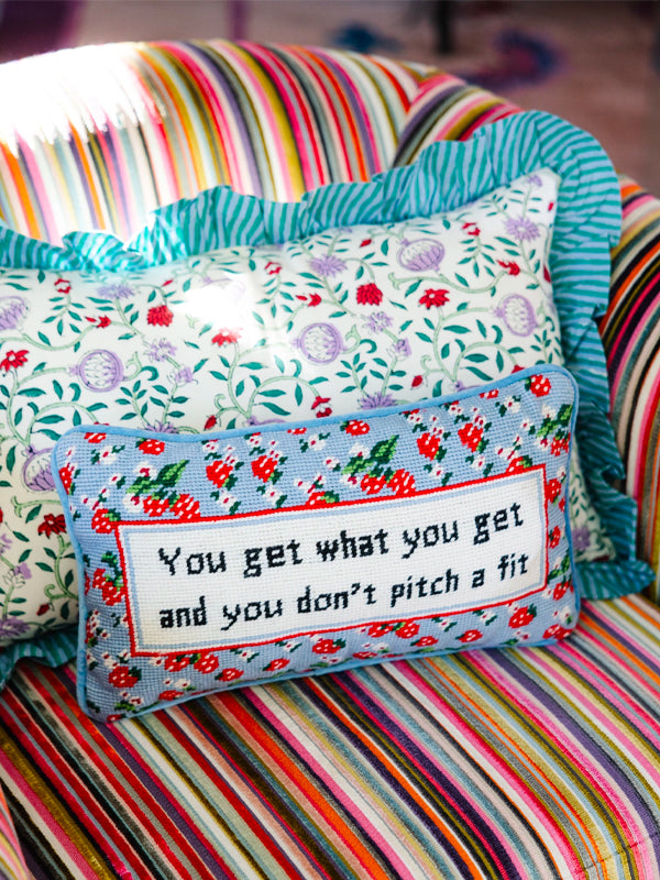 Everything's Fine Needlepoint Pillow - Peggy's Gifts & Accessories