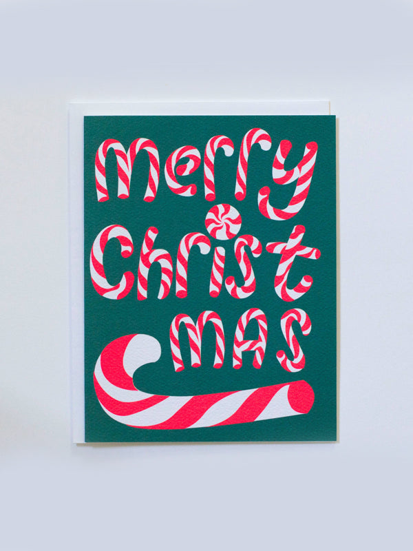 Merry Christmas Candy Cane Card