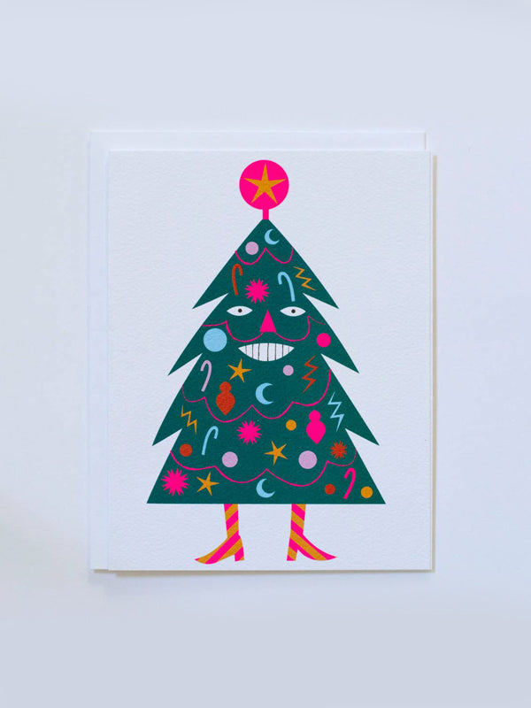 Festive Party Holiday Tree Card