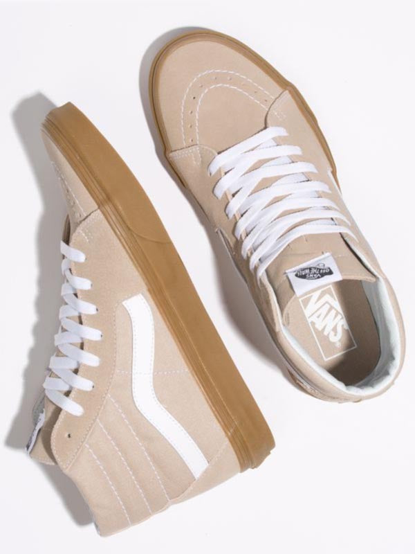 vans sk8 hi khaki gum