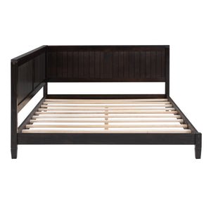 uhomepro Full Size Daybed Frame, Wood Daybed Sofa Bed with Wood Slat Support, Platform Bed Frame for Living Room, Bedroom, Guest Room, No Box Spring Needed