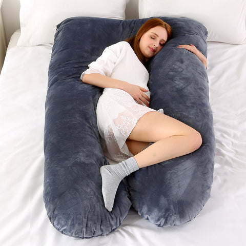 Soft Fleece Pregnant Pillow Gravida U Type Lumbar Pillow Multi Functio –