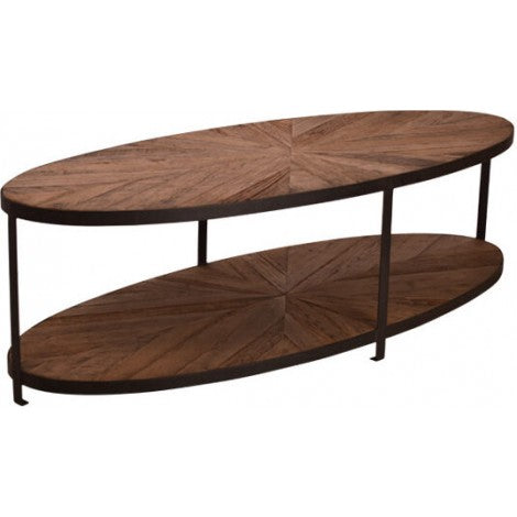 two tier oval coffee table