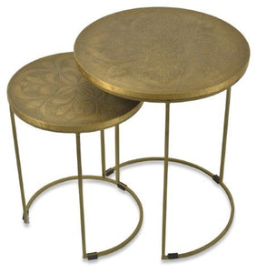 Jafar Set of 2 Side Tables-Brass – PFS Furniture Sales Shop
