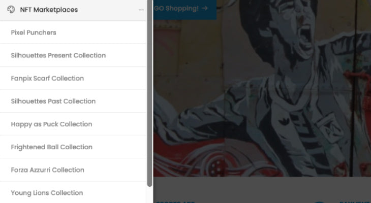 Opensea NFT Marketplace listings menu