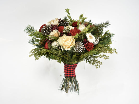 Classic Christmas Winter Wood Flower Bouquet – Woodland Flower Co