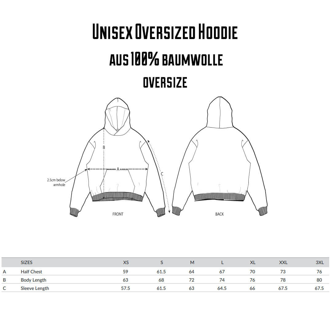 Oversized unisex hoodie