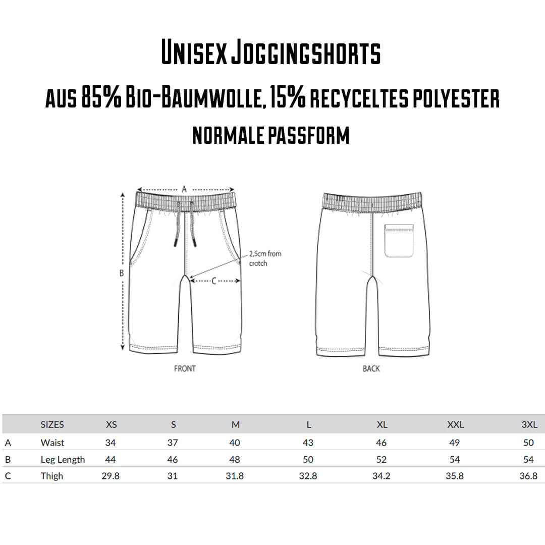 Unisex jogging shorts