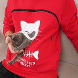 Pull Poche pour Chat Rouge