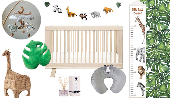 Safari Jungle themed baby nursery design, gender neutral design