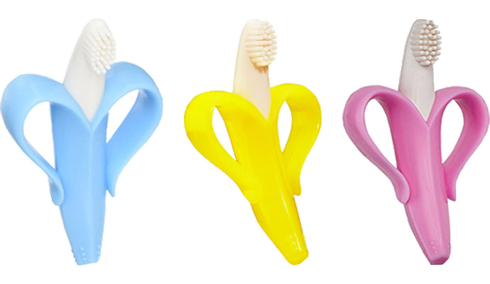 Baby Banana Teether & Infant Training Toothbrush