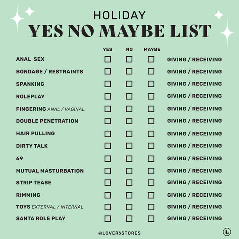 yes no maybe checklist