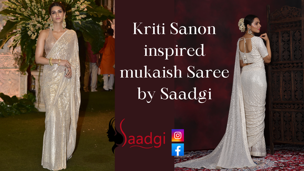 mukaish saree inspired by kriti sanon