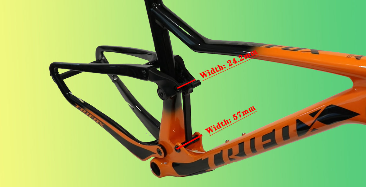 Carbon Fiber Mountain Bike Frame Trifox MFM100 Shock Size Details