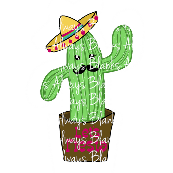 Let's Fiesta Cactus PNG, Cinco de mayo PNG