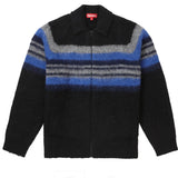 supreme brushed wool zip up sweater