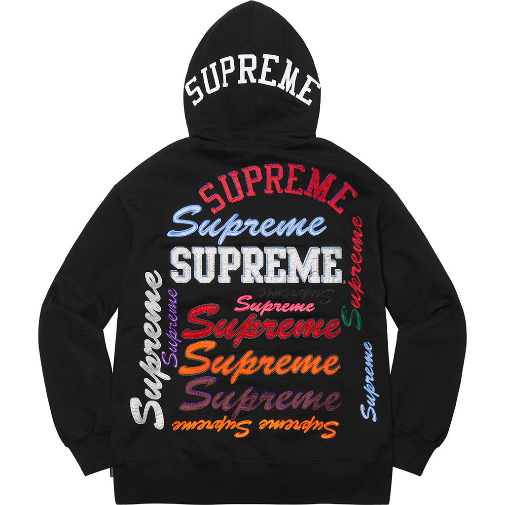 multi logo supreme hoodie