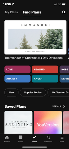 Youversion bible app plans