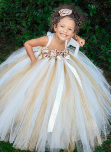 champagne tutu flower girl dresses