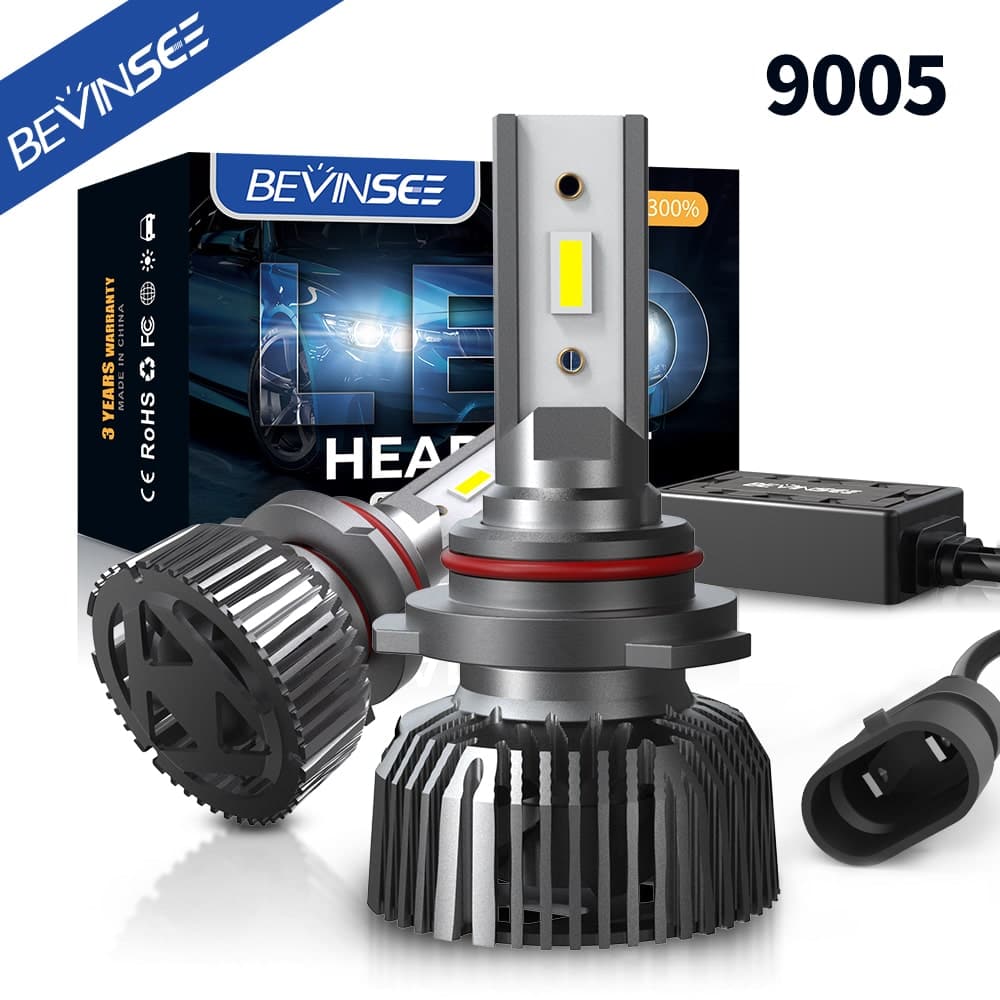 BEVINSEE 2022 A01 H4 9003 Hi/Lo Beam,65W 13000LM Super Bright LED