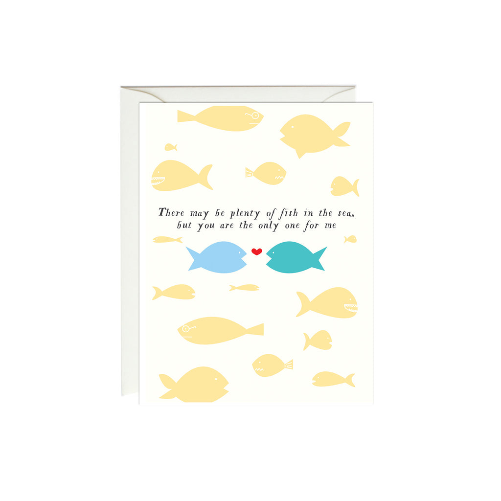 You Are The Only One For Me Fish Card By Paula Waffle