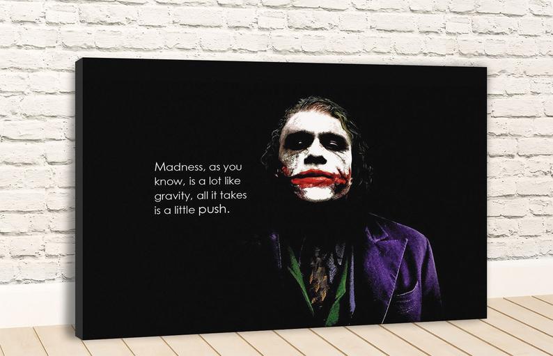 The Joker Dark Knight Heath Ledger Citation Canvas Topcanvasart