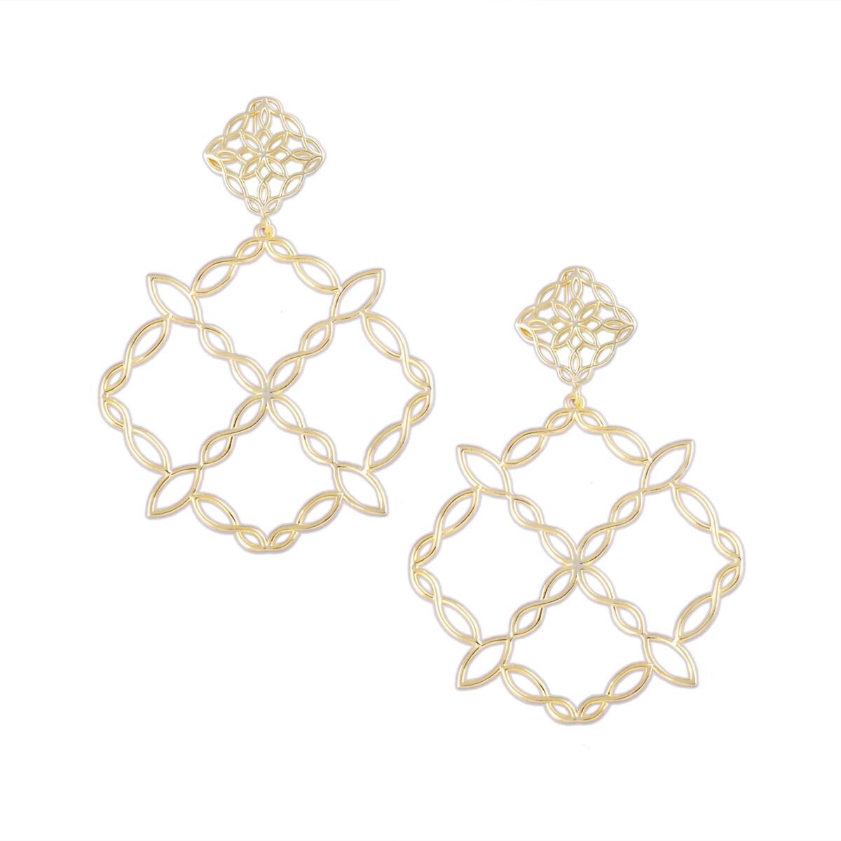 Bloom Statement Earrings, Gold