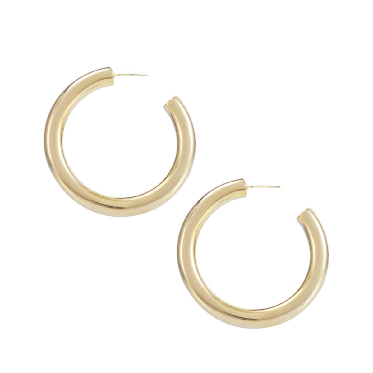 Just Dance Hoop Earrings, Gold