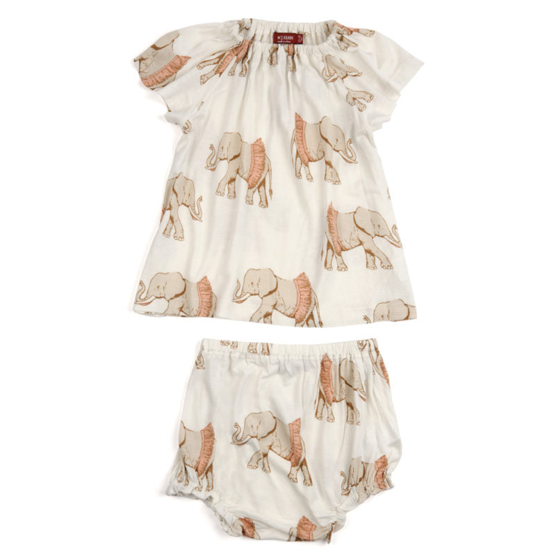 Bamboo Elephant Tutu Dress & Bloomer Set