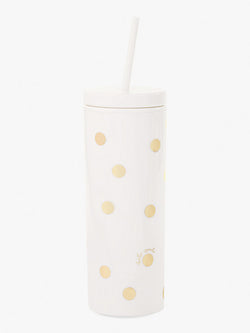 Gold Dot With Script Acrylic Tumbler With Straw – Sabi Boutique