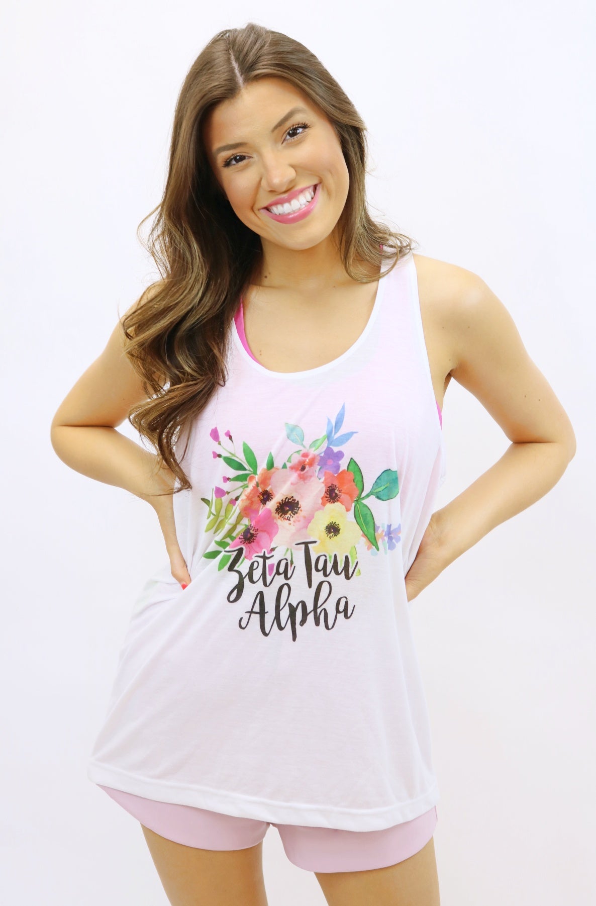 Greek Floral Tank