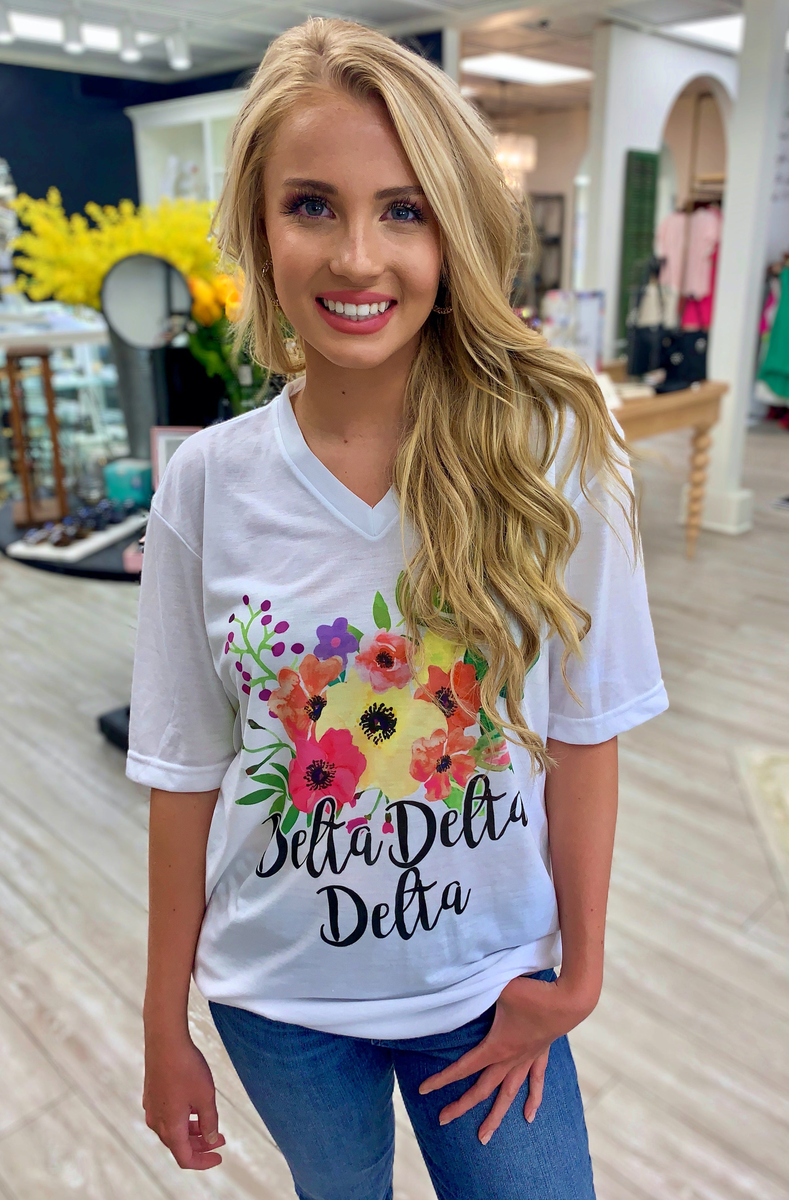 Greek Floral Tee