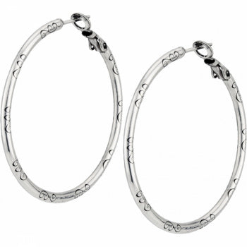 Large Hoop Charm Earrings