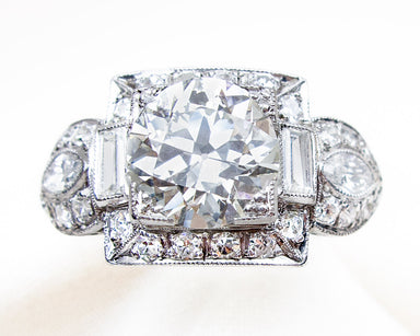 Art Deco Old European-Cut Diamond Engagement Ring — Isadoras Antique Jewelry