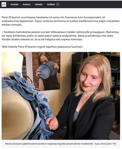 moona-kansanen-tampere-yle-pirkanmaan-naisyrittäjä-pienyrittäjä-farkkubrändi-piece-of-jeans-pala-farkkua-verkkokauppa-neliö-ruudullinen-ekologinen-kuviollinen.