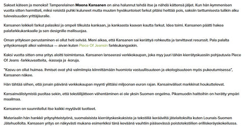 moona-kansanen-tamperelainen-moona-kansanen-yksinyrittjä-naisyrittäjä-ekologiset-farkut-piece-of-jeans-farkku.