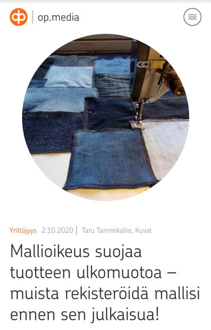 piece-of-jeans-mallisuoja-prh-euipo-mallisuojattu-kangas-tuote-patentti-rekisteröity-malli.