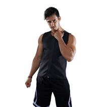 Fitness sports sweat sweat zipper vest Nav Image 2