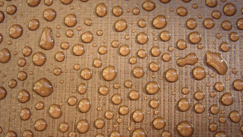 droplets on a water repellent coating