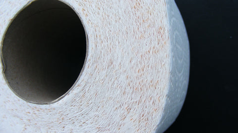 close up of a toilet roll