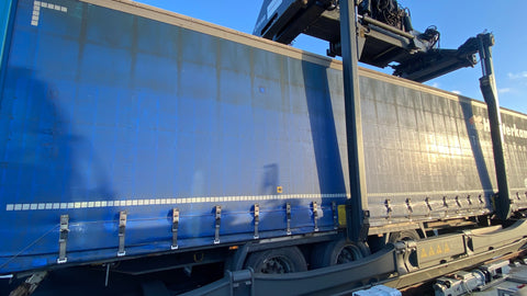 A railway container for freight