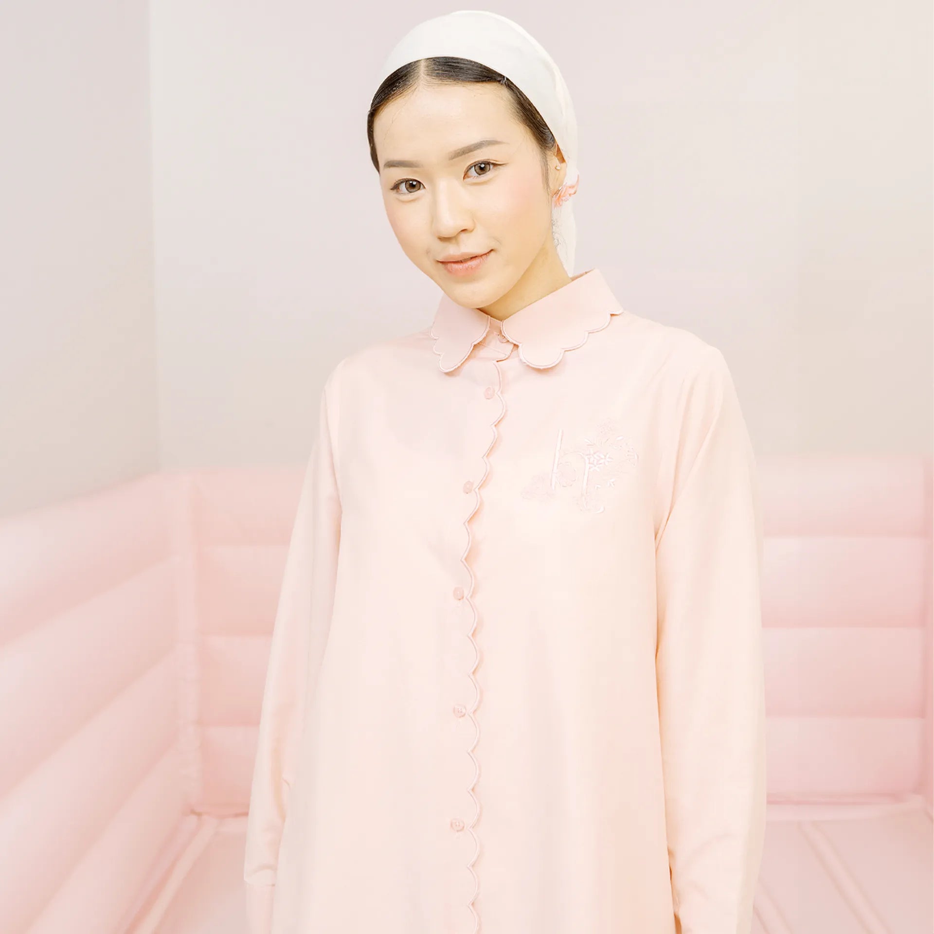 Carlie Pink Embroidered Top